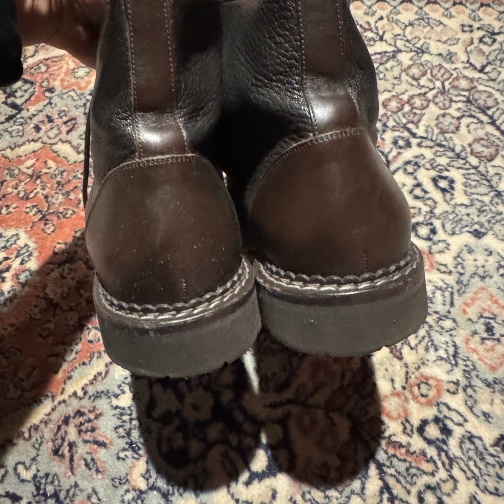 Brunello Cucinelli Dark Brown Leather Boots - Picture 4 of 7